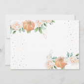 Little Pumpkin Waterverf Gold Baby shower Kaart (Achterkant)