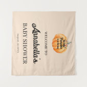 Little Pumpkin Welcome Baby Shower Wandkleed (Voorkant (horizontaal))