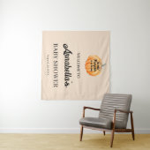 Little Pumpkin Welcome Baby Shower Wandkleed (In Situ (horizontaal))