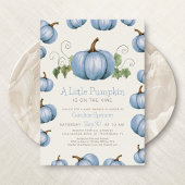 Little Pumpkin Whimsical Boy Baby shower Kaart
