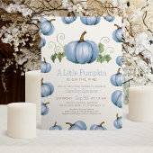 Little Pumpkin Whimsical Boy Baby shower Kaart