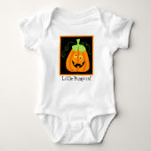 "Little Pumpkin" Whimsy Halloween Pumpkin Custom Romper (Voorkant)