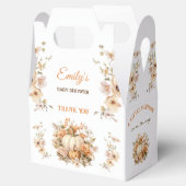 Little Pumpkin White Pastel Baby shower Gable Bedankdoosjes (Geopend)