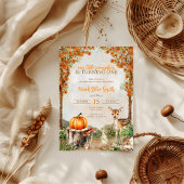 Little Pumpkin Woodland Animals Herfst 1e verjaard Kaart