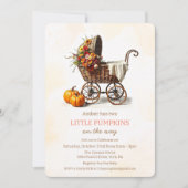 Little Pumpkins Baby Carriage Baby shower Kaart (Voorkant)