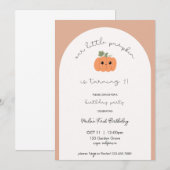 Little Pumpkin's Eerste Verjaardag Kaart (Voorkant / Achterkant)