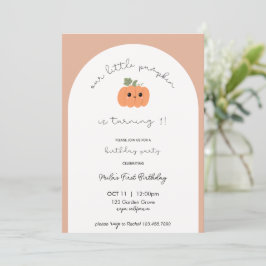 Little Pumpkin's Eerste Verjaardag Kaart