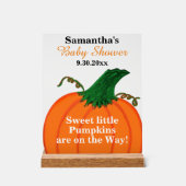 Little Pumpkins Multiples Baby shower Acryl Bord (Voorkant)