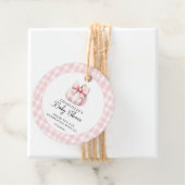 Little Pumpkin's Pink Gingham Bedankjes Labels (In situ)