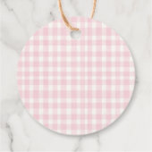 Little Pumpkin's Pink Gingham Bedankjes Labels (Achterkant)