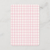 Little Pumpkin's Pink Gingham Boek voor Baby Kaart (Achterkant)