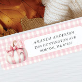 Little Pumpkin's Pink Gingham Etiket