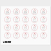 Little Pumpkin's Pink Gingham Ronde Sticker (Vel)