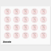 Little Pumpkin's Pink Gingham Ronde Sticker (Vel)