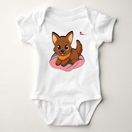 Little Puppy Baby Bodysuit (Voorkant)