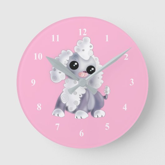 Little Puppy Clock - Custom Color Ronde Klok (Voorkant)