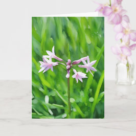 Little Purple Flowers Floral Art Note Kaart