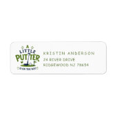 Little Putter Baby Shower Adreslabel Etiket (Voorkant)
