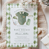 Little Putter Baby Shower Invitation Kaart