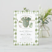 Little Putter Baby Shower Uitnodiging (Staand voorkant)