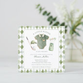 Little Putter Baby Shower Uitnodiging (Staand voorkant)