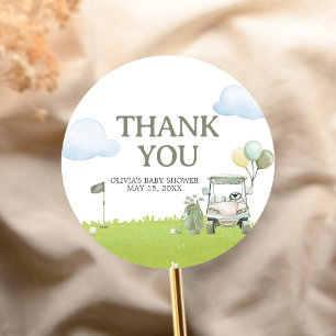 Little Putter Golf Baby Shower Ronde Sticker