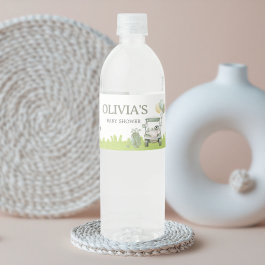 Little Putter Golf Baby Shower Waterfles Etiket