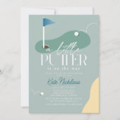 Little Putter Golf Course Fairway Boy Baby Shower Kaart (Voorkant)