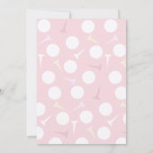 Little Putter Golf Fairway Bow Girl Baby Shower Kaart (Achterkant)