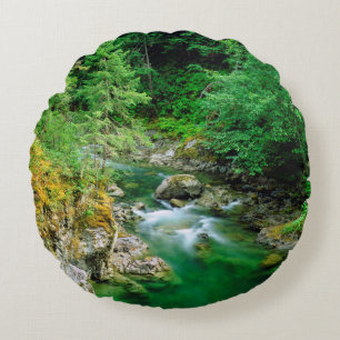 Little Qualicum-rivier Rond Kussen