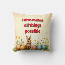 Little Rabbit and Easter Eggs Populair Collectie Kussen