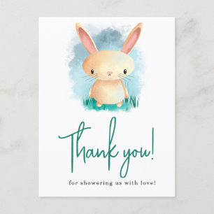 Little Rabbit baby shower bedankt Briefkaart