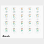 Little Rabbit baby shower bedankt Ronde Sticker (Vel)