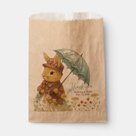 Little Rabbit Baby shower Bedankzakje (Voorkant)