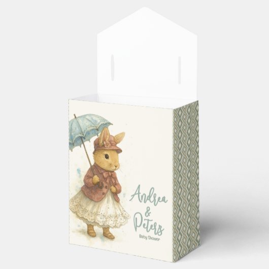 Little Rabbit Baby Shower for Girl Bedankdoosjes (Geopend)