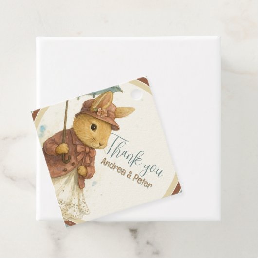Little Rabbit Baby Shower for Girl Bedankjes Labels (In situ)