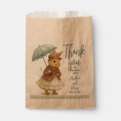 Little Rabbit Baby Shower for Girl Bedankzakje (Voorkant)