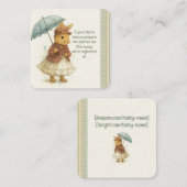 Little Rabbit Baby Shower for Girl Informatiekaartje (Voorkant / Achterkant)