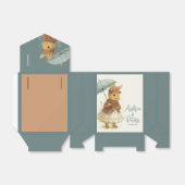 Little Rabbit Baby shower Groen-grijs Kleur Bedankdoosjes (Uitgevouwen)