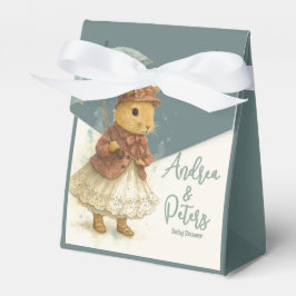 Little Rabbit Baby shower Groen-grijs Kleur Bedankdoosjes