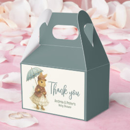Little Rabbit Baby shower Groen-grijs Kleur Bedankdoosjes