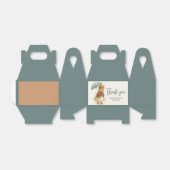 Little Rabbit Baby shower Groen-grijs Kleur Bedankdoosjes (Uitgevouwen)