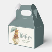 Little Rabbit Baby shower Groen-grijs Kleur Bedankdoosjes (Voorkant Zijde)