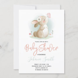 Little Rabbit Baby shower Invitation Kaart