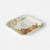 Little Rabbit Baby shower voor Meisje Papieren Bordje (Gebogen)