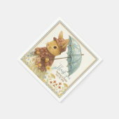 Little Rabbit Baby shower voor Meisje Servet (Hoek)