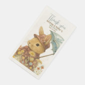 Little Rabbit Baby shower voor Meisje Servet (Hoek)