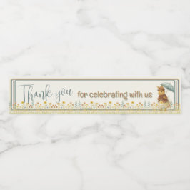 Little Rabbit Baby shower voor Meisje Waterfles Etiket