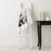 Little Rabbit Blue gepersonaliseerd Sherpa Deken (In situ)