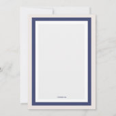 Little Rabbit Blue Invitation Kaart (Achterkant)